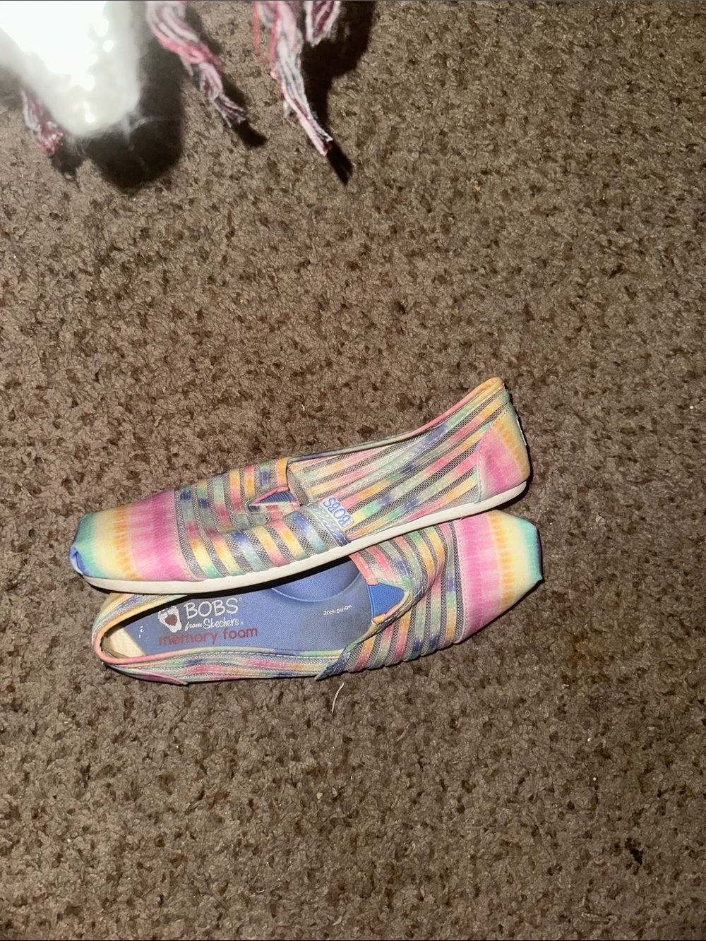 BOBS from Skechers Rainbow Stripe Slip-On Flats - Multicolor